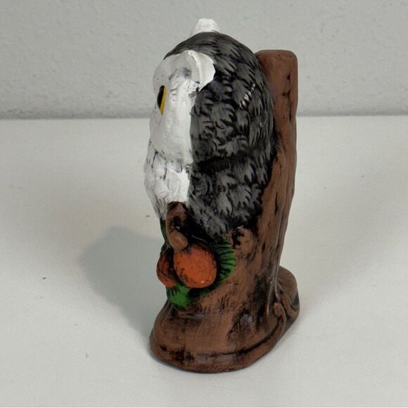 Vintage Hand-painted Ceramic Owl Figurine - Picture 2 of 9